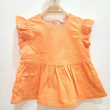 Ruffle Top Dress Orange-0