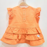Ruffle Top Dress Orange-1
