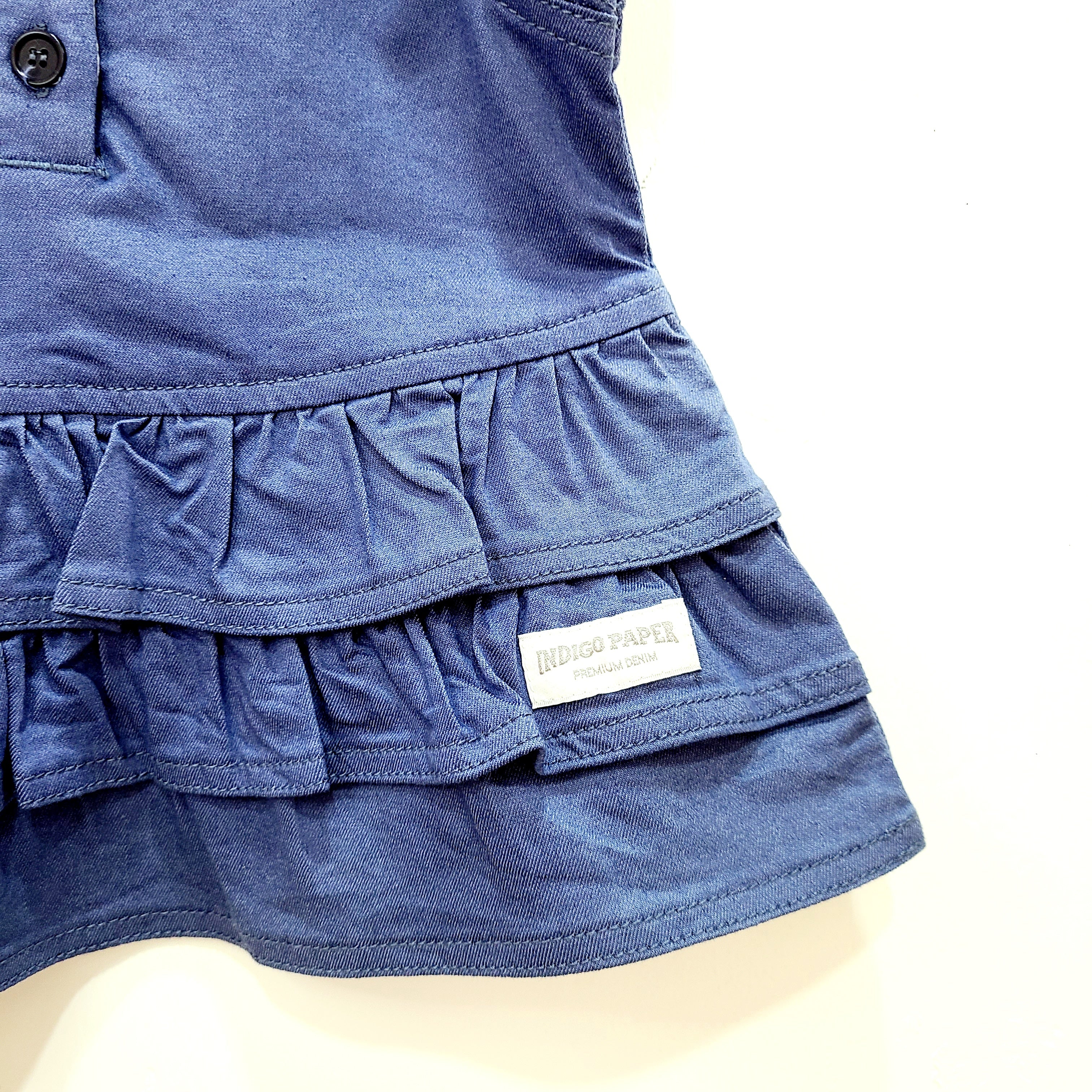 Ruffle Top Dress Bright Navy Blue-2