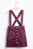 Purple Coated Denim Overall Skirt-0